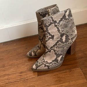 Snake print boots
